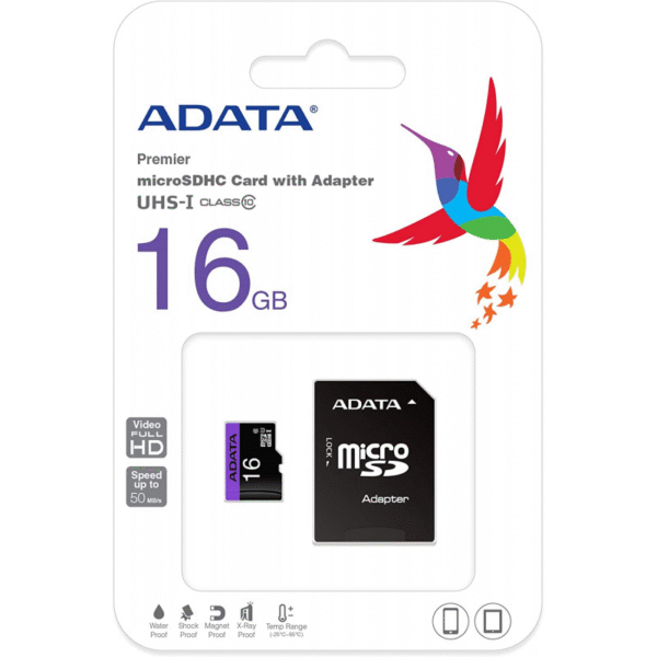 Carte Mémoire Micro SD 16 Go UHS-I avec adaptateur – Image 3