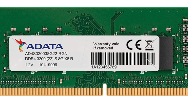 Barrette Mémoire SoDIMM ADATA Premier 16 Go DDR4 3200MHz Référence :  AD4S320016G22-SGN – Image 1
