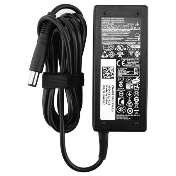 Chargeur Pc Portable Dell 19.5V 3,34A 65W Original Noir Réf : 417925-ADAPTER – Image 1